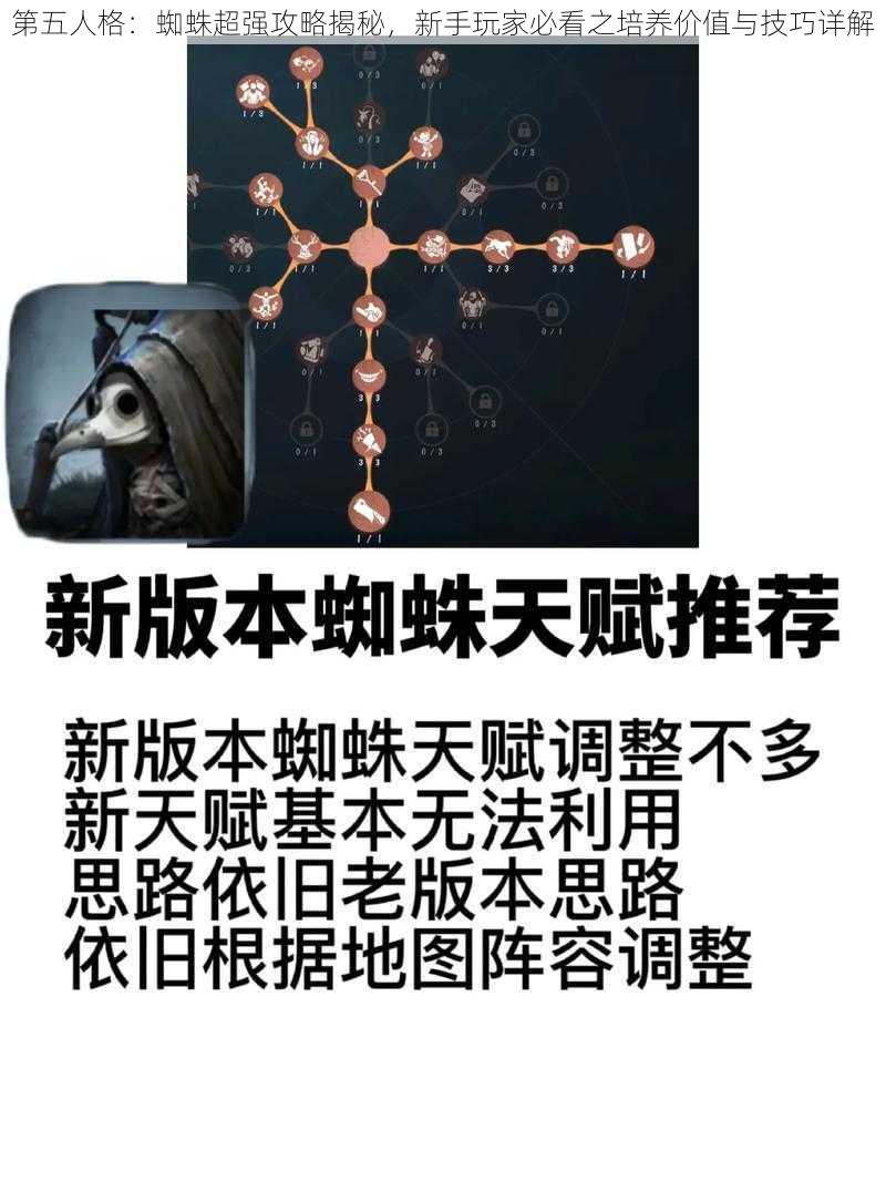 第五人格：蜘蛛超强攻略揭秘，新手玩家必看之培养价值与技巧详解